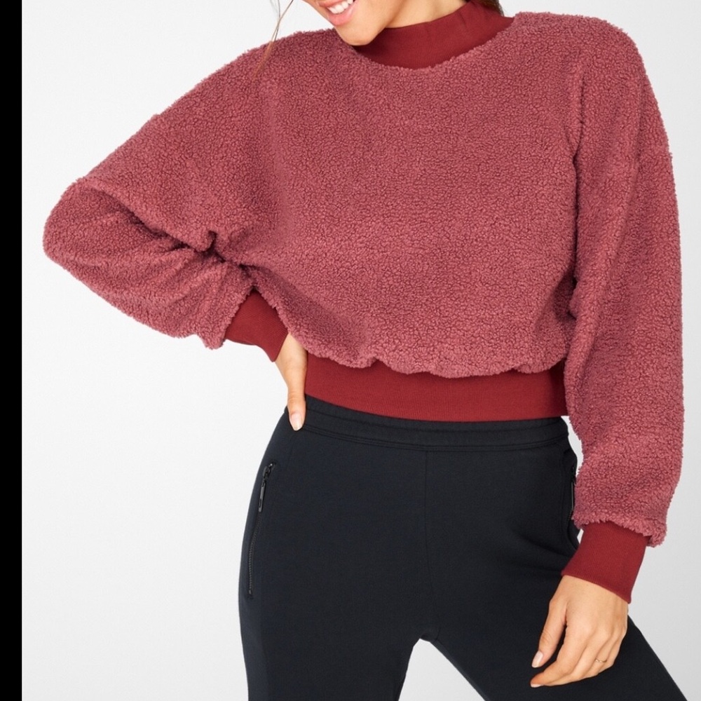 Fabletics Maroon Cowl Neck Sweater